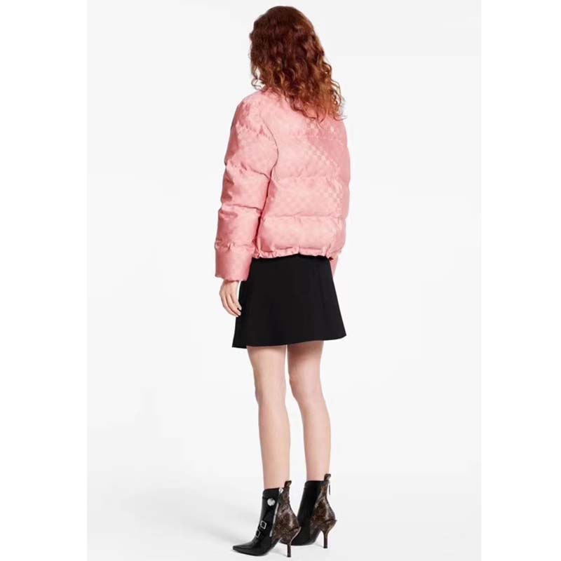 Louis Vuitton Women's Pink Polyester Short Down Jacket 1A5IBC