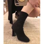 Louis Vuitton LV Women Silhouette Ankle Boot in Monogram-Embroidered Fabric-Black - Image 8