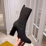 Louis Vuitton LV Women Silhouette Ankle Boot in Monogram-Embroidered Fabric-Black - Image 9