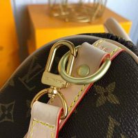 Louis Vuitton LV Women Speedy 25 Bag in Monogram Coated Canvas-Brown (1)