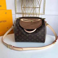 Louis Vuitton LV Women Speedy 25 Bag in Monogram Coated Canvas-Brown (1)