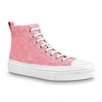 Louis Vuitton LV Women Stellar Sneaker Boot in Pink Monogram Denim (1)