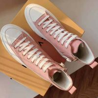 Louis Vuitton LV Women Stellar Sneaker Boot in Pink Monogram Denim (1)