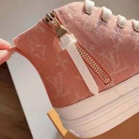 Louis Vuitton LV Women Stellar Sneaker Boot in Pink Monogram Denim (1)