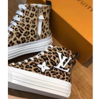 Louis Vuitton LV Women Stellar Sneaker Boot in Pony-Styled Calf Leather-Brown (1)