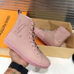 Louis Vuitton LV Women Stellar Sneaker Boot in Soft Pink Calfskin Leather - immagine 11