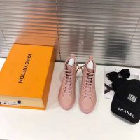 Louis Vuitton LV Women Stellar Sneaker Boot in Soft Pink Calfskin Leather (1)