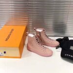 Louis Vuitton LV Women Stellar Sneaker Boot in Soft Pink Calfskin Leather - immagine 2