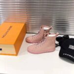 Louis Vuitton LV Women Stellar Sneaker Boot in Soft Pink Calfskin Leather - immagine 7