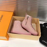 Louis Vuitton LV Women Stellar Sneaker Boot in Soft Pink Calfskin Leather (1)