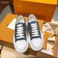 Louis Vuitton LV Women Stellar Sneaker in Blue Monogram Denim (1)