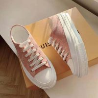 Louis Vuitton LV Women Stellar Sneaker in Pink Monogram Denim (1)