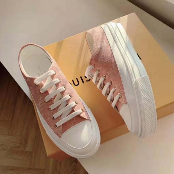 Louis Vuitton LV Women Stellar Sneaker in Pink Monogram Denim (2)