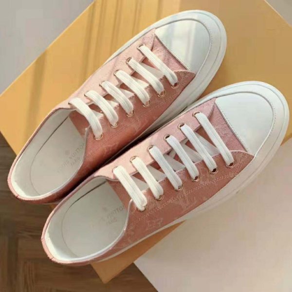 Louis Vuitton LV Women Stellar Sneaker in Pink Monogram Denim (3)