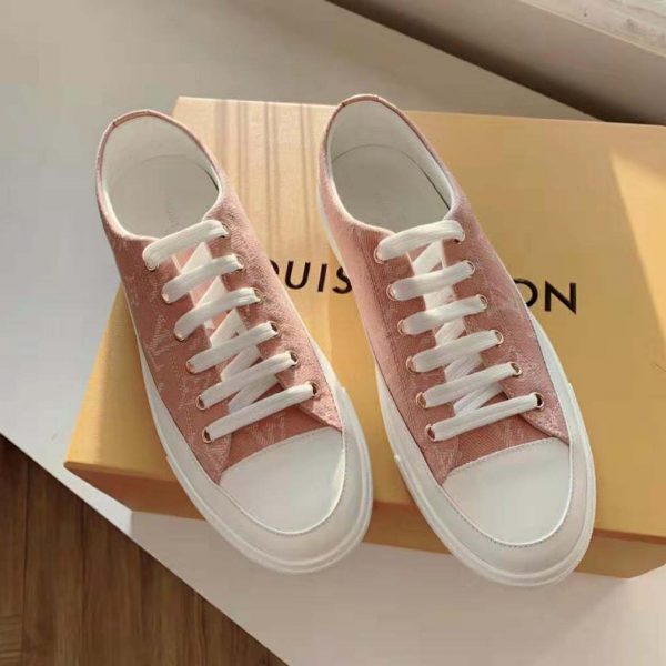 Louis Vuitton LV Women Stellar Sneaker in Pink Monogram Denim (4)
