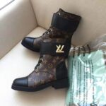Louis Vuitton LV Women Wonderland Flat Ranger in Patent Monogram Canvas-Brown - Image 4