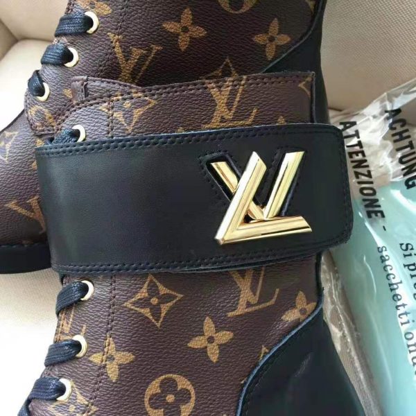 Louis Vuitton LV Women Wonderland Flat Ranger in Patent Monogram Canvas-Brown (7)