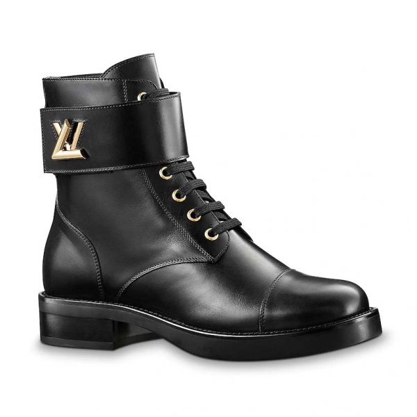 Louis Vuitton LV Women Wonderland Ranger Boot in Plain Calf Leather-Black (1)