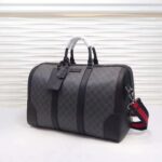 Gucci GG Men GG Black Carry-On Duffle in Black/Grey Soft GG Supreme - immagine 3