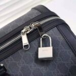 Gucci GG Men GG Black Carry-On Duffle in Black/Grey Soft GG Supreme - immagine 9