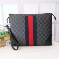 Gucci GG Men GG Black Messenger in BlackGrey GG Supreme Canvas (1)