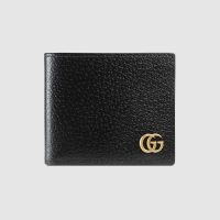 Gucci GG Men GG Marmont Leather Bi-Fold Wallet in Black in Calfskin Leather (1)