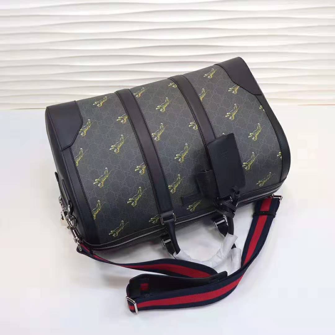 Gucci Black GG Supreme Tiger Duffle Cloth Cloth ref.893462 - Joli Closet