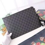 Gucci GG Men Gucci Bestiary Pouch with Kingsnake in Black/Grey GG Supreme Canvas - Imagen 6