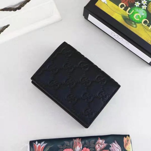 Gucci GG Men Gucci Signature Wallet in Black Gucci Signature Leather (6)