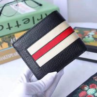 Gucci GG Men Gucci Stripe Leather Wallet in Black Leather (1)
