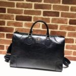 Gucci GG Men Medium Soft Leather Duffle in Black Soft Leather - immagine 2