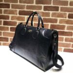 Gucci GG Men Medium Soft Leather Duffle in Black Soft Leather - immagine 3