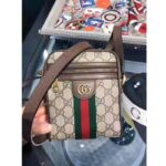 Gucci GG Men Ophidia GG Shoulder Bag in Beige/Ebony GG Supreme Canvas - immagine 7