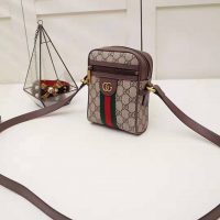 Gucci GG Men Ophidia GG Shoulder Bag in BeigeEbony GG Supreme Canvas (1)