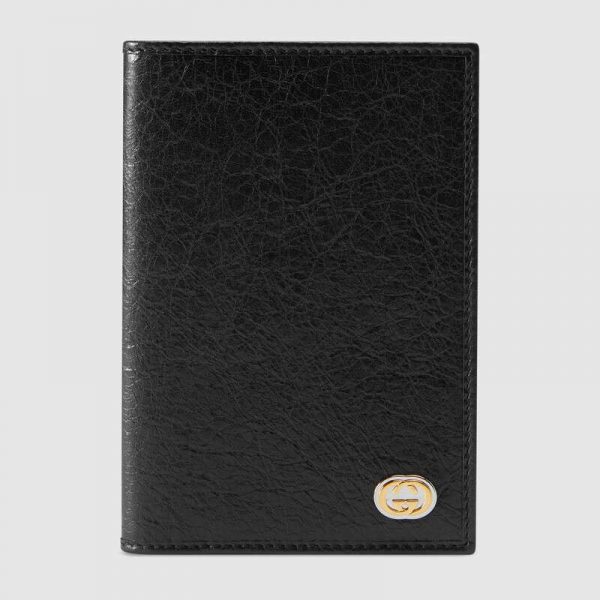 Gucci GG Men Soft Leather Passport Case in Black Soft Leather (1)