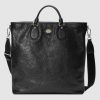 Gucci GG Men Soft Leather Tote in Black Soft Leather