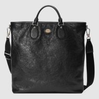 Gucci GG Men Soft Leather Tote in Black Soft Leather (1)