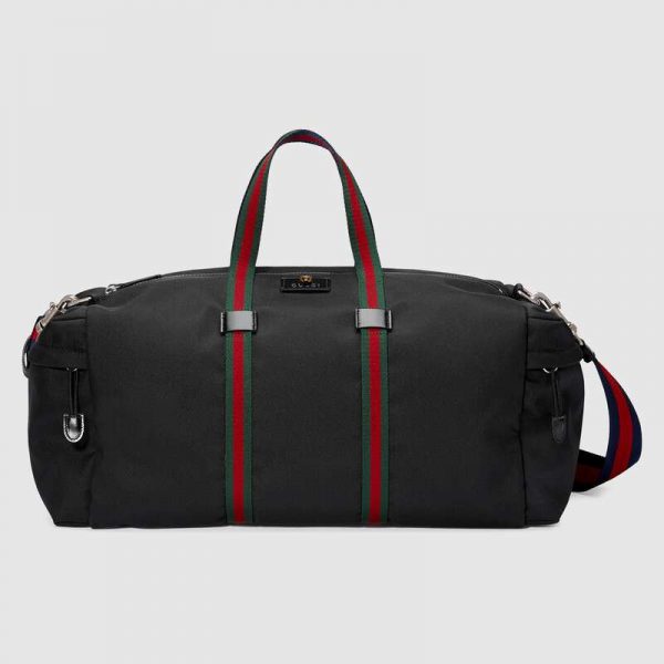 Gucci GG Men Technical Canvas Duffle in Black Technical Canvas (1)