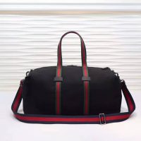 Gucci GG Men Technical Canvas Duffle in Black Technical Canvas (1)