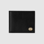 Cartera Gucci GG para hombre con G entrelazada en piel suave negra