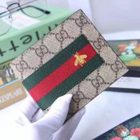 Gucci GG Men Web GG Supreme Wallet in BeigeEbony GG Supreme Canvas (1)