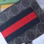 Gucci GG Men Web GG Supreme Web Wallet in Black/Grey GG Supreme Canvas – Image 4