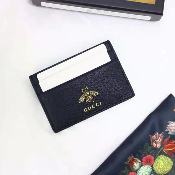 gucci animalier leather card case