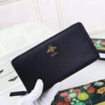 Gucci GG Unisex Animalier Leather Zip Around Wallet in Black Leather - Image 7