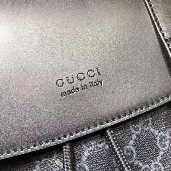 Gucci GG Unisex GG Black Backpack in BlackGrey Soft GG Supreme Canvas (6)