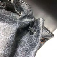Gucci GG Unisex GG Black Backpack in BlackGrey Soft GG Supreme Canvas (1)