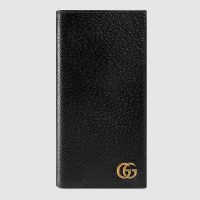 Gucci GG Unisex GG Marmont Leather Long ID Wallet in Black Leather (1)