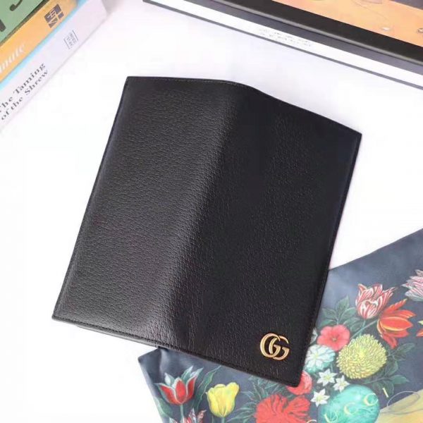 Gucci GG Unisex GG Marmont Leather Long ID Wallet in Black Leather (9)