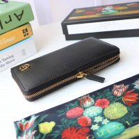 Gucci GG Unisex GG Marmont Leather Zip Around Wallet in Black Leather (1)