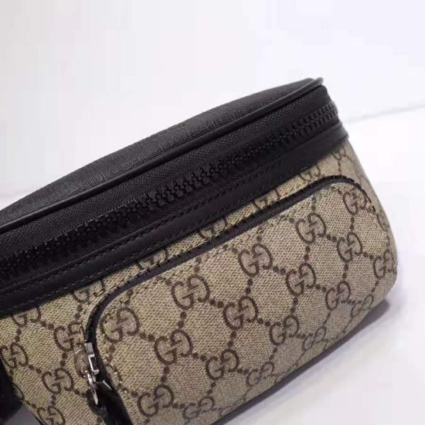 Gucci GG Unisex Gucci Eden Belt Bag in BeigeEbony GG Supreme Canvas (9)
